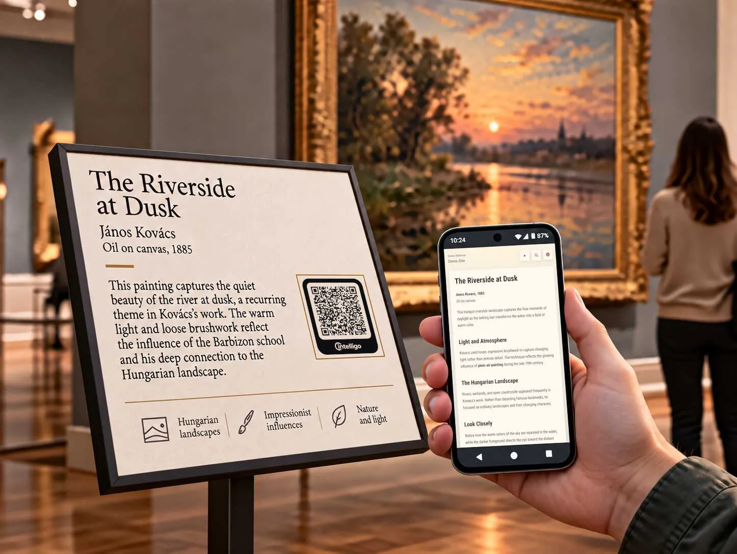Art exhibitions visitor information example