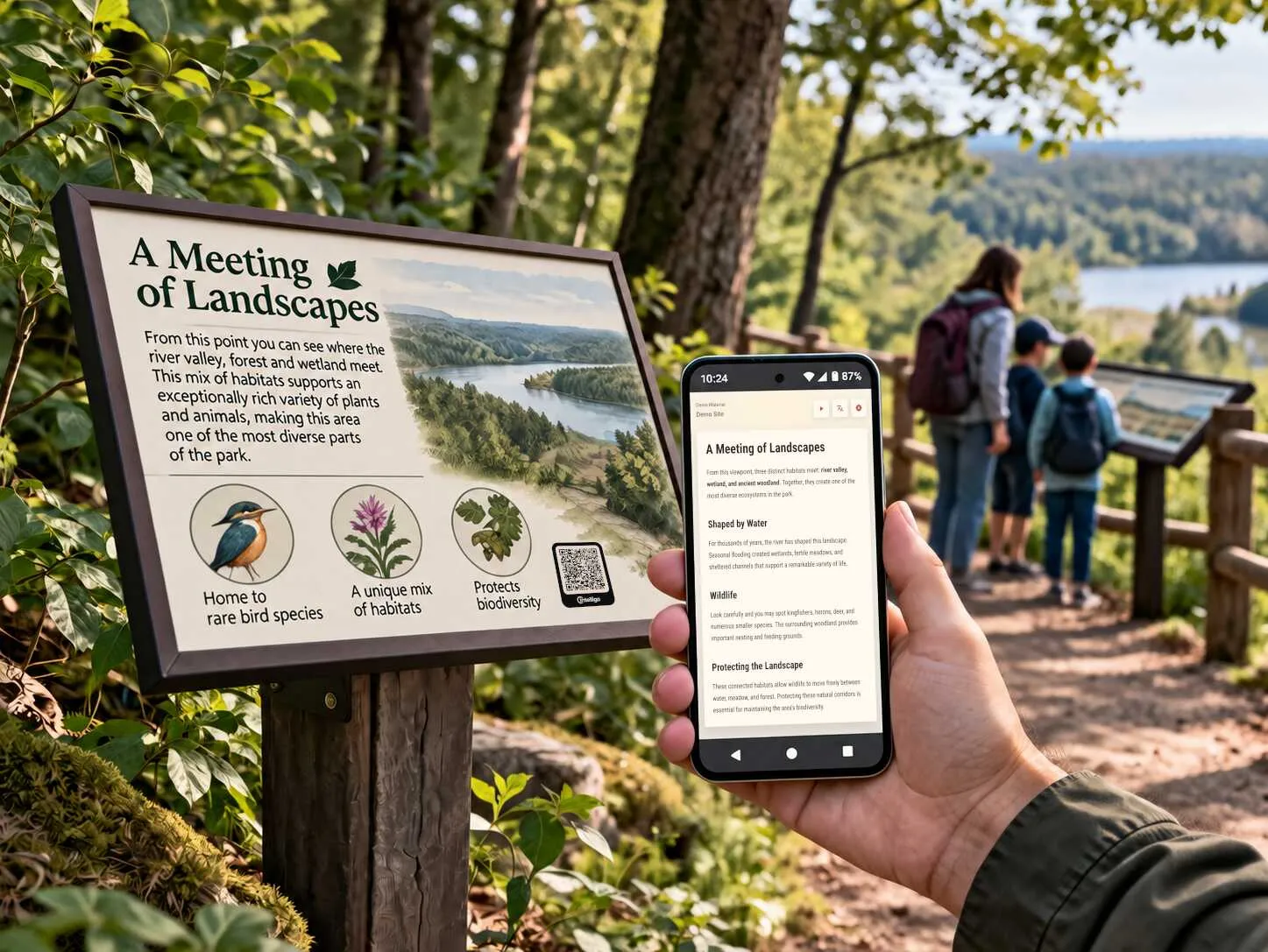 Nature parks and trails visitor information example