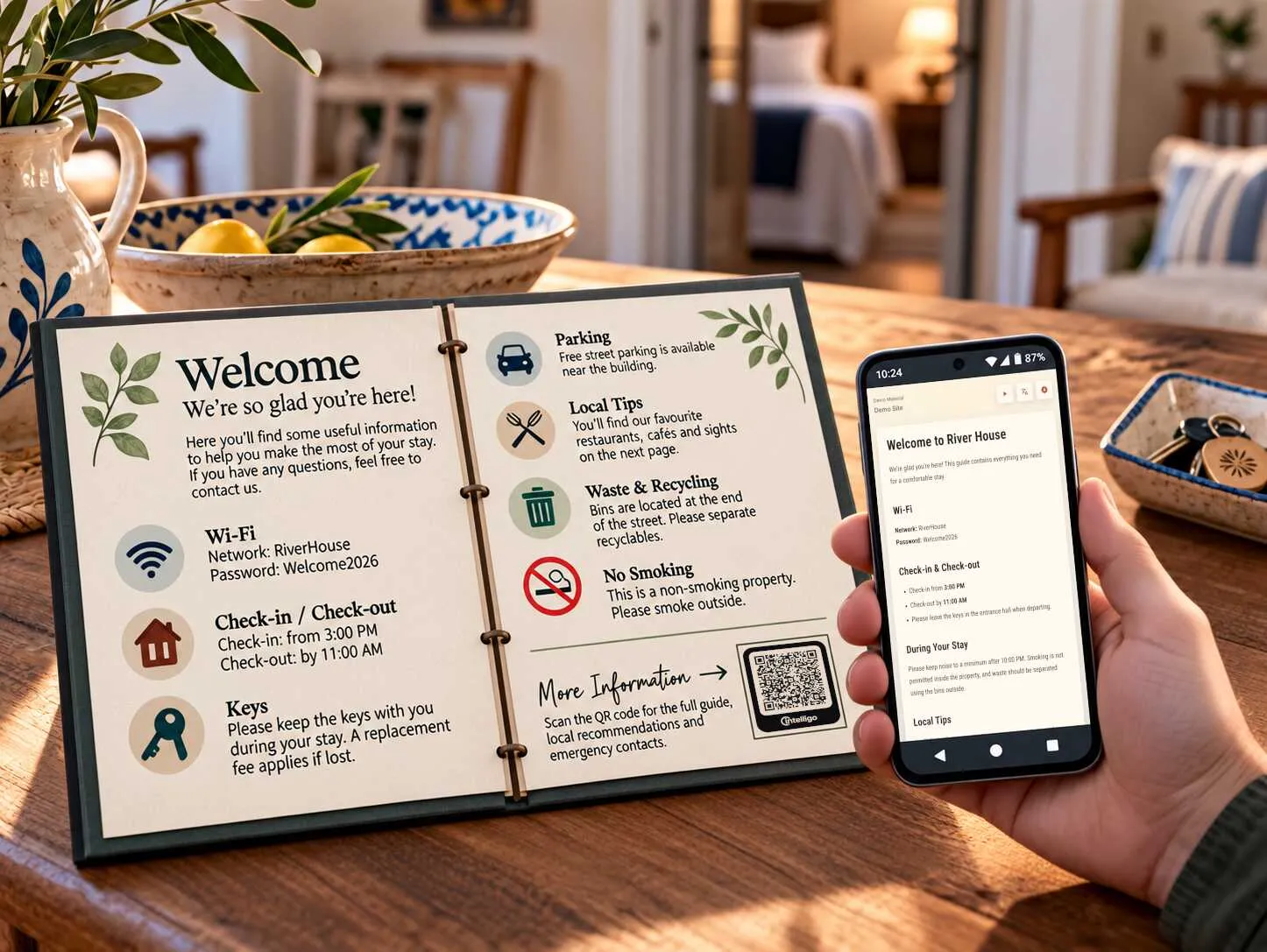 Vacation rentals visitor information example